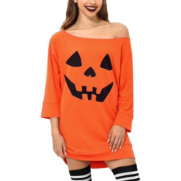 No Brand Dresses & Skirts - Women's Halloween 3/4 Sleeve Off Shoulder Tops For Women's